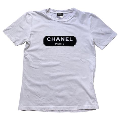 chanel black and white blouse|Chanel t shirt buy online.